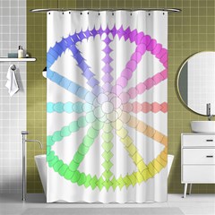 Polygon Evolution Wheel Geometry Shower Curtain 48  X 72  (small)  by Amaryn4rt