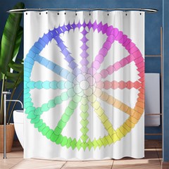 Polygon Evolution Wheel Geometry Shower Curtain 60  X 72  (medium)  by Amaryn4rt