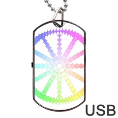 Polygon Evolution Wheel Geometry Dog Tag Usb Flash (one Side) by Amaryn4rt