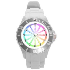 Polygon Evolution Wheel Geometry Round Plastic Sport Watch (l) by Amaryn4rt