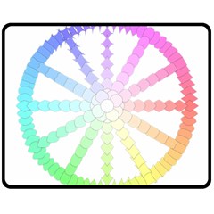 Polygon Evolution Wheel Geometry Double Sided Fleece Blanket (medium)  by Amaryn4rt