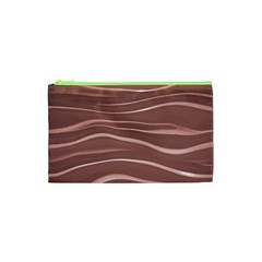 Lines Swinging Texture Background Cosmetic Bag (xs) by Amaryn4rt