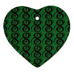 Abstract Pattern Graphic Lines Heart Ornament (two Sides) by Amaryn4rt