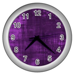 Background Wallpaper Paint Lines Wall Clocks (silver)  by Amaryn4rt