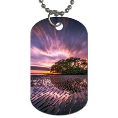 Landscape Reflection Waves Ripples Dog Tag (one Side) by Amaryn4rt