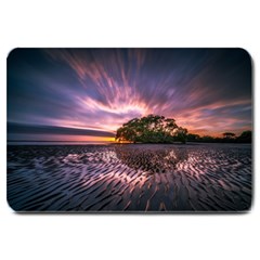 Landscape Reflection Waves Ripples Large Doormat  by Amaryn4rt