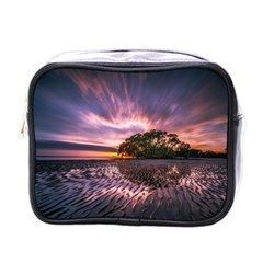 Landscape Reflection Waves Ripples Mini Toiletries Bags by Amaryn4rt