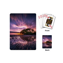 Landscape Reflection Waves Ripples Playing Cards (mini)  by Amaryn4rt