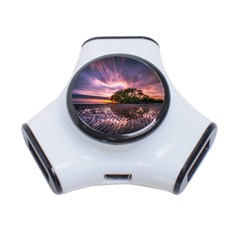 Landscape Reflection Waves Ripples 3-port Usb Hub by Amaryn4rt