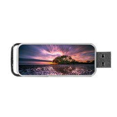 Landscape Reflection Waves Ripples Portable Usb Flash (one Side) by Amaryn4rt