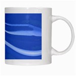 Lines Swinging Texture  Blue Background White Mugs Right