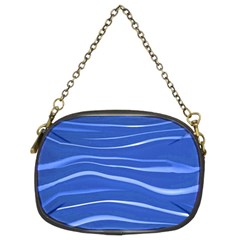 Lines Swinging Texture  Blue Background Chain Purses (two Sides)  by Amaryn4rt