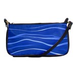 Lines Swinging Texture  Blue Background Shoulder Clutch Bags Front