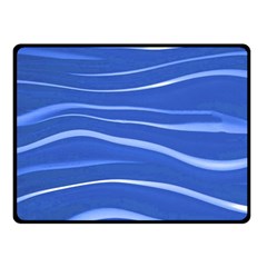 Lines Swinging Texture  Blue Background Fleece Blanket (small) by Amaryn4rt