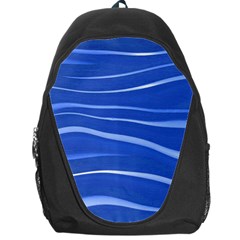 Lines Swinging Texture  Blue Background Backpack Bag by Amaryn4rt