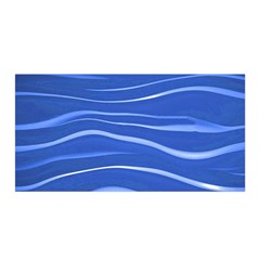 Lines Swinging Texture  Blue Background Satin Wrap by Amaryn4rt