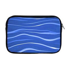 Lines Swinging Texture  Blue Background Apple Macbook Pro 17  Zipper Case by Amaryn4rt