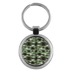 Stripes Camo Pattern Print Key Chains (round)  by dflcprints