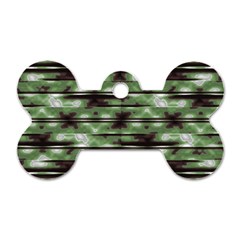 Stripes Camo Pattern Print Dog Tag Bone (two Sides) by dflcprints