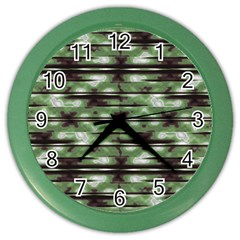 Stripes Camo Pattern Print Color Wall Clocks by dflcprints