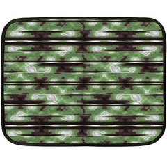 Stripes Camo Pattern Print Fleece Blanket (mini) by dflcprints