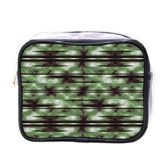 Stripes Camo Pattern Print Mini Toiletries Bags by dflcprints