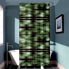 Stripes Camo Pattern Print Shower Curtain 36  X 72  (stall)  by dflcprints