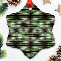 Stripes Camo Pattern Print Ornament (snowflake) by dflcprints