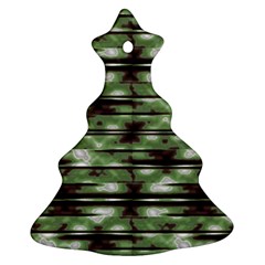 Stripes Camo Pattern Print Ornament (christmas Tree)  by dflcprints