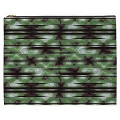 Stripes Camo Pattern Print Cosmetic Bag (xxxl)  by dflcprints