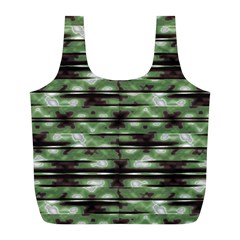 Stripes Camo Pattern Print Full Print Recycle Bags (l)  by dflcprints