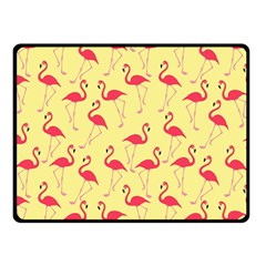 Flamingo Pattern Double Sided Fleece Blanket (small)  by Valentinaart