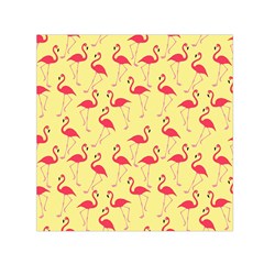 Flamingo Pattern Small Satin Scarf (square) by Valentinaart