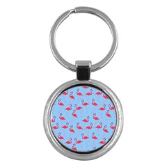 Flamingo Pattern Key Chains (round)  by Valentinaart