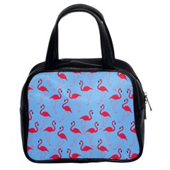 Flamingo Pattern Classic Handbags (2 Sides) by Valentinaart