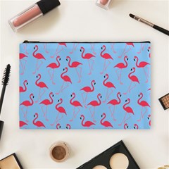 Flamingo Pattern Cosmetic Bag (large)  by Valentinaart