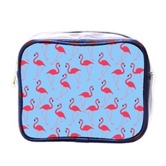 Flamingo Pattern Mini Toiletries Bags by Valentinaart