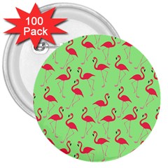 Flamingo Pattern 3  Buttons (100 Pack)  by Valentinaart