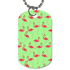 Flamingo Pattern Dog Tag (one Side) by Valentinaart