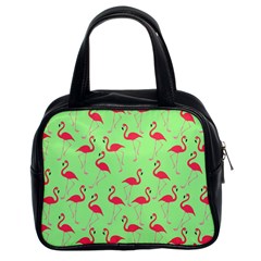 Flamingo Pattern Classic Handbags (2 Sides) by Valentinaart