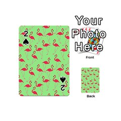 Flamingo Pattern Playing Cards 54 (mini)  by Valentinaart