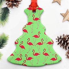 Flamingo Pattern Christmas Tree Ornament (two Sides) by Valentinaart