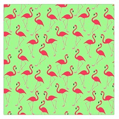 Flamingo Pattern Large Satin Scarf (square) by Valentinaart