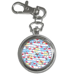 Flamingo Pattern Key Chain Watches by Valentinaart