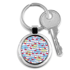 Flamingo Pattern Key Chains (round)  by Valentinaart