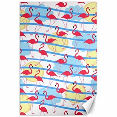 Flamingo Pattern Canvas 20  X 30   by Valentinaart