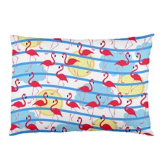 Flamingo Pattern Pillow Case by Valentinaart