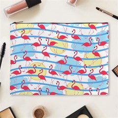 Flamingo Pattern Cosmetic Bag (xl) by Valentinaart