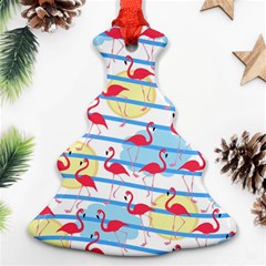 Flamingo Pattern Christmas Tree Ornament (two Sides)