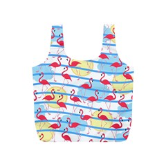 Flamingo Pattern Full Print Recycle Bags (s)  by Valentinaart